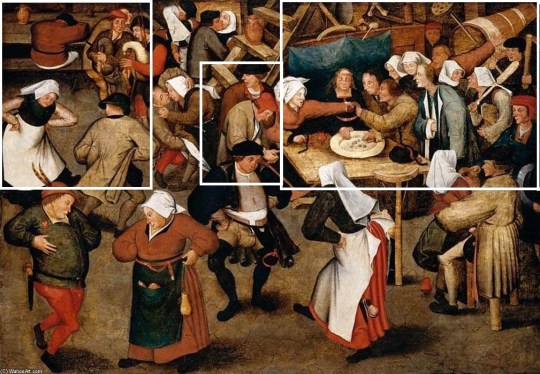 Bruegel Painting with 3 Squares Better Version (this is the right one)